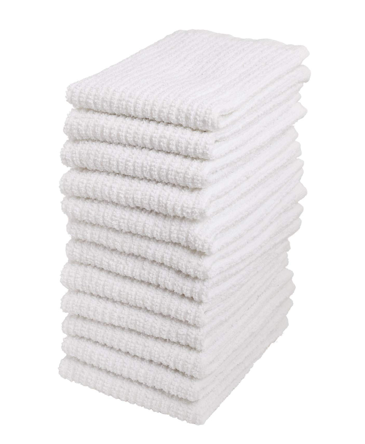 Dish Cloths, 12"x12" Dish Rags, 100% Cotton Kitchen Towels, 12 Pack