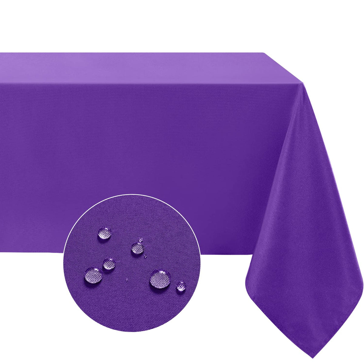 Softalker Rectangle Tablecloth, Waterproof Table Cloths Wrinkle Free Fabric Washable Polyester Table Cover for Dining Tables Party Outdoor Camping Parties Buffet - 60 x 102 inch, Orange