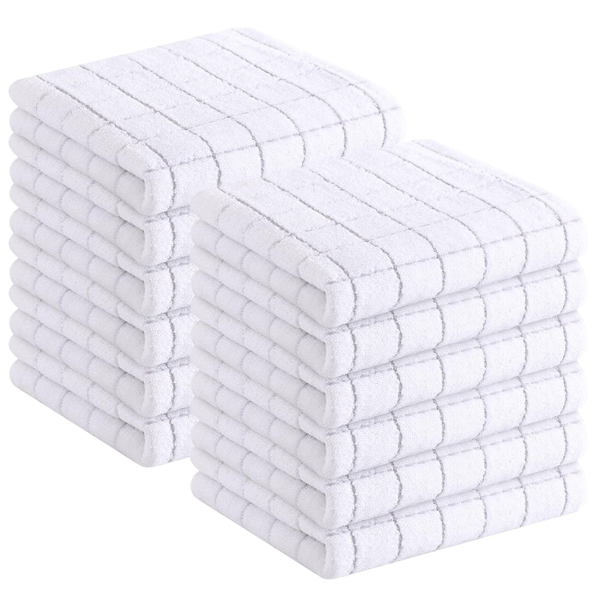 Homaxy 100% Cotton Terry Kitchen Dish Cloths, 6 Pack, Navy Blue