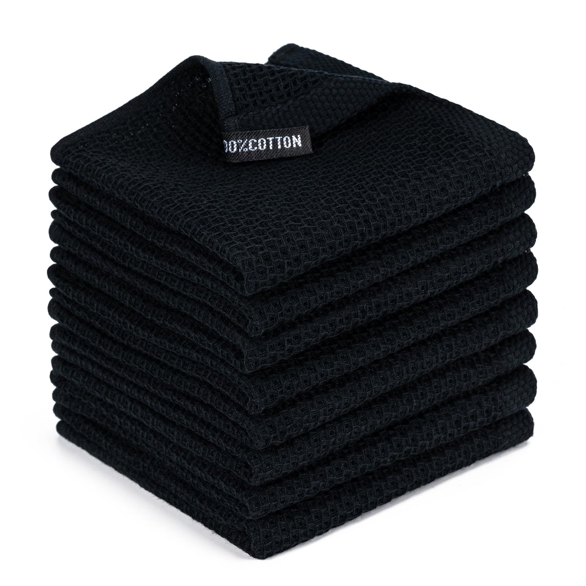 Kitchen Towels 6-Pack Kitchen Dish Cloths,100% Cotton,12x12 In,Dark Grey