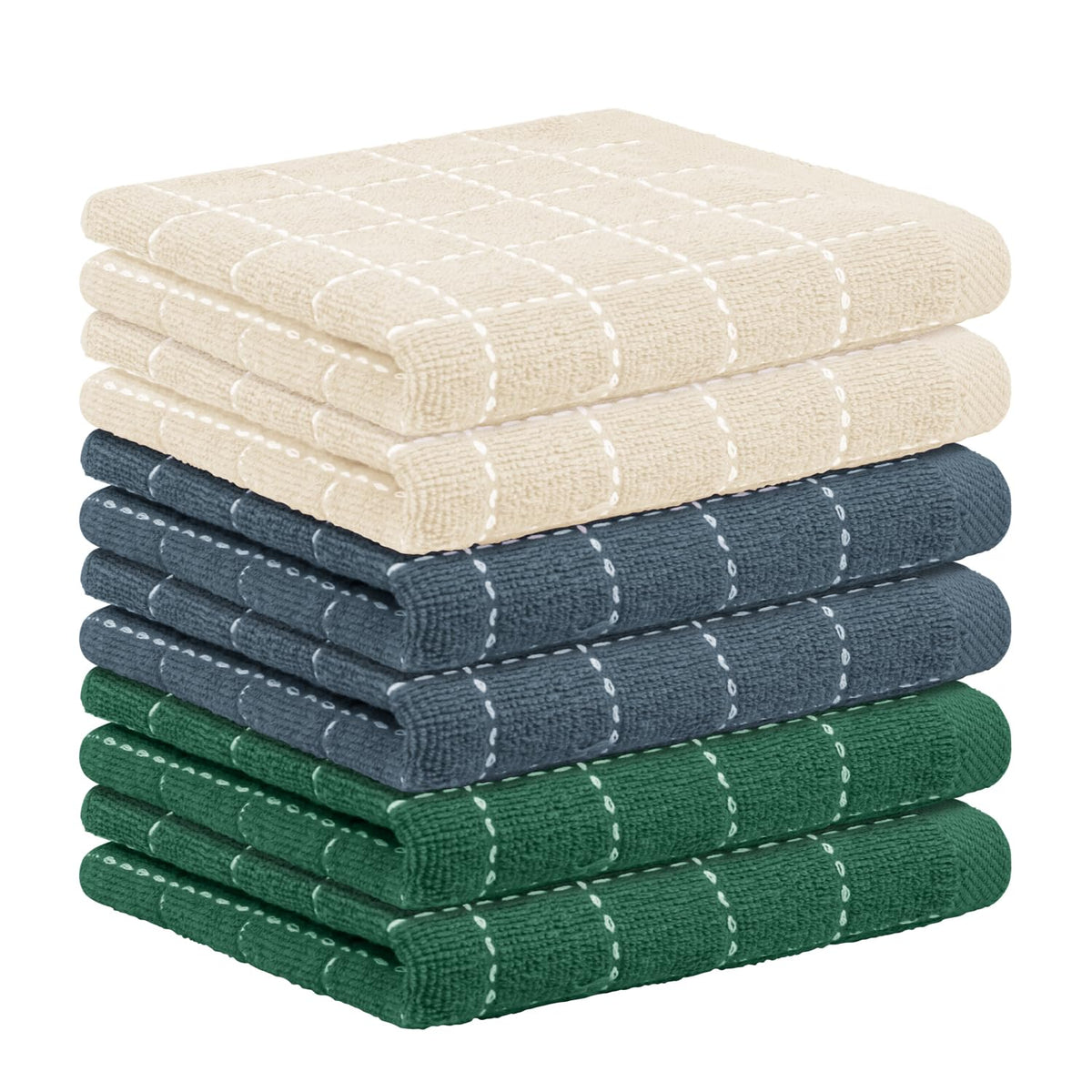 Nialnant 8 Pack Kitchen Dish Rags,Absorbent Kitchen Towels