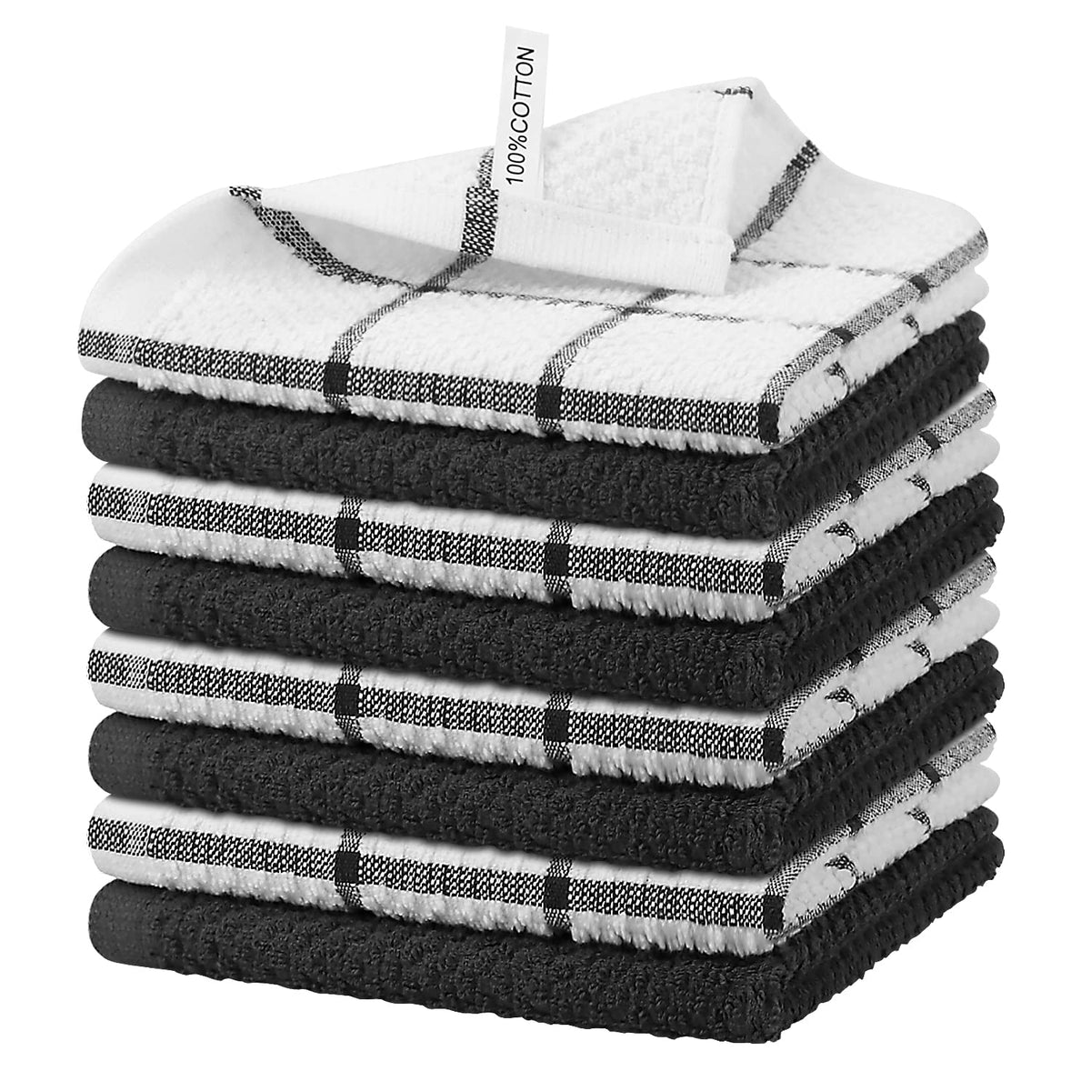 Nialnant 8 Pack Kitchen Dish Rags,Absorbent Kitchen Towels