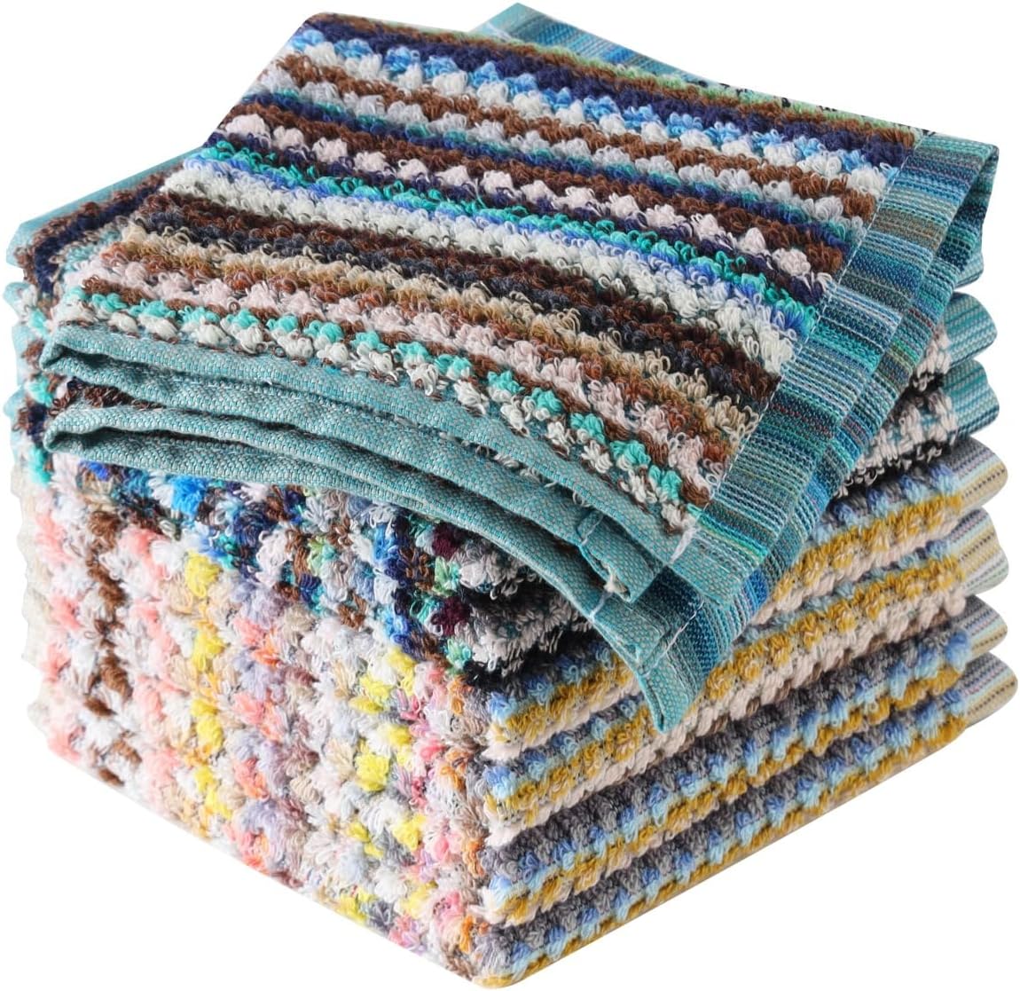 Oeleky Kitchen Dish Cloths for Washing Dishes, 100% Cotton Dishcloths