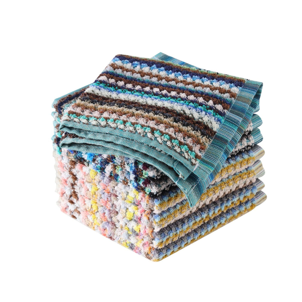 Oeleky Kitchen Dishcloths for Washing Dishes, Ultra Absorbent Dish Rags, Cotton Cleaning Cloths Pack of 8, 12x12 Inches (mix-1, 12x12 inch)