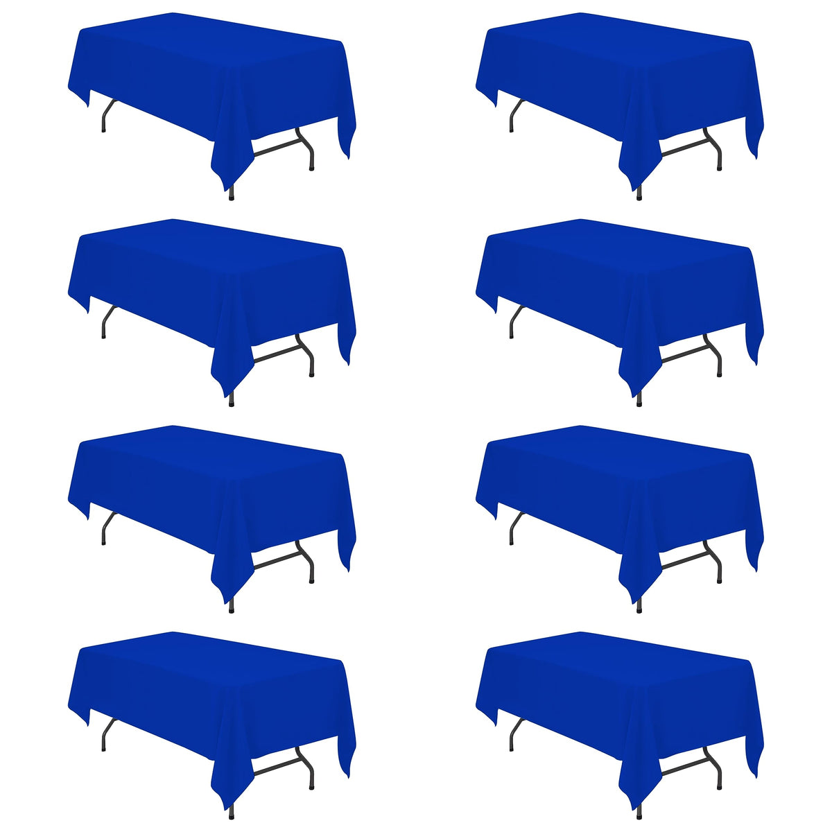 BRILLMAX 6 Pack Ivory Tablecloths 90x156 Inch for 8ft Rectangle Tables
