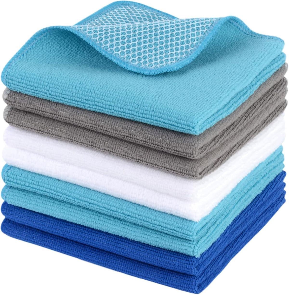 KinHwa Dish Cloths for Washing Dishes with Scrub Side, Microfiber Dish Rags