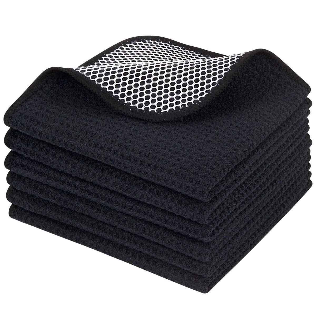 KinHwa Dish Cloths for Washing Dishes with Scrub Side, Microfiber Dish Rags