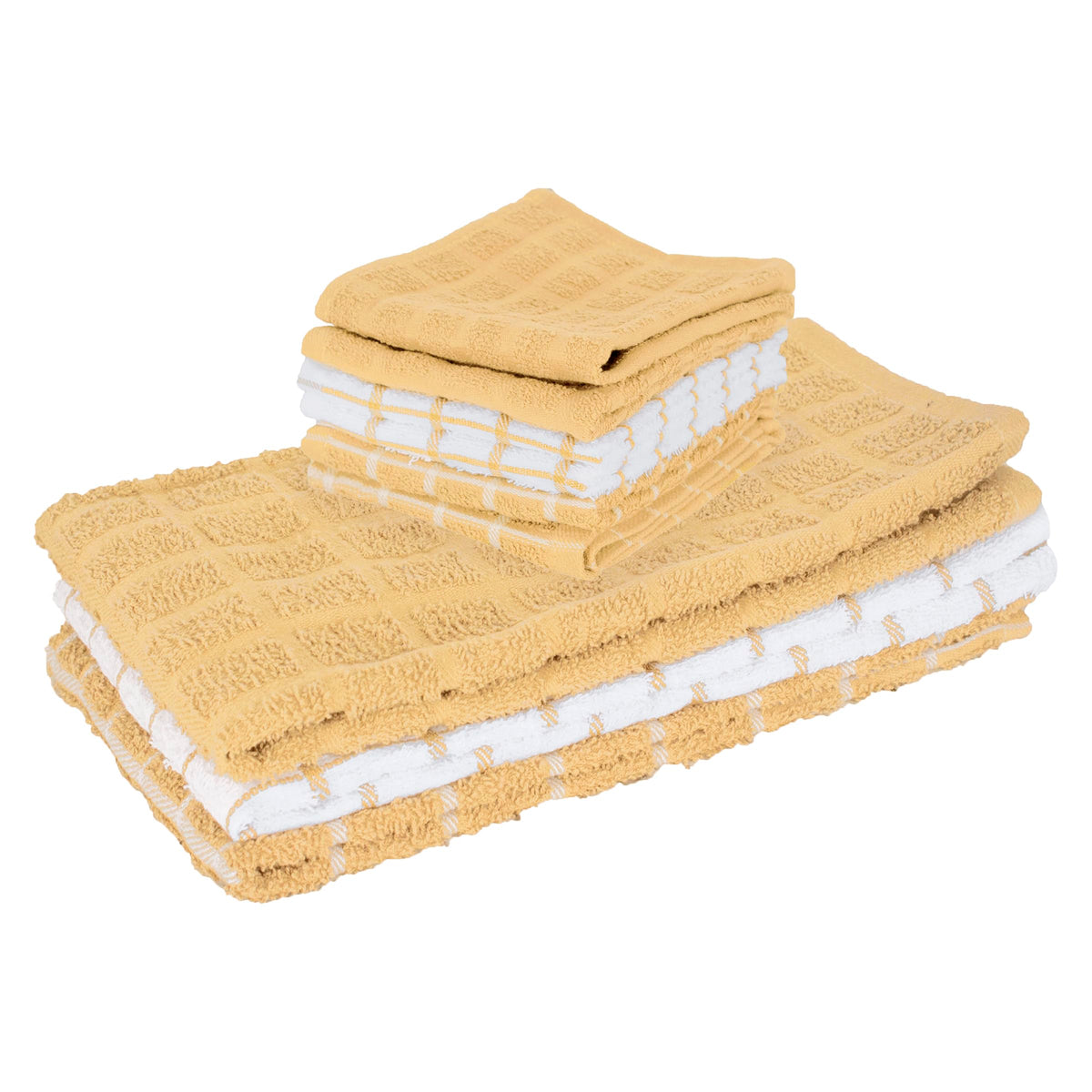 Ritz Premium 100% Cotton Terry Check Kitchen Dish Cloths - Highly Absorbent, Super Soft, Long-Lasting, 12"x12", 6-Pack, Federal Blue