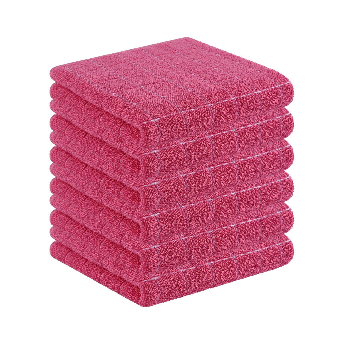Homaxy 100% Cotton Terry Kitchen Dish Cloths, 6 Pack, Navy Blue