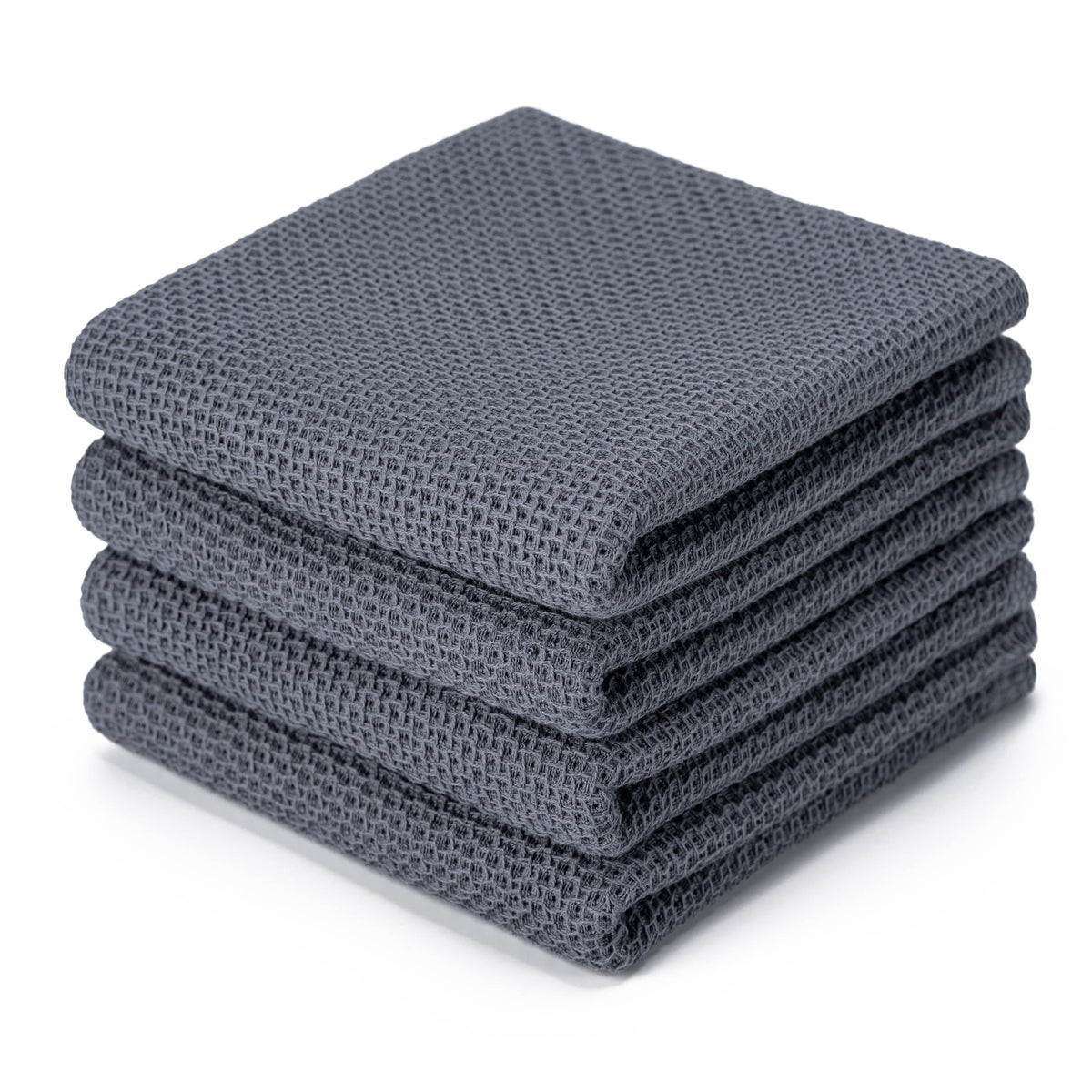 Kitchen Towels 6-Pack Kitchen Dish Cloths,100% Cotton,12x12 In,Dark Grey