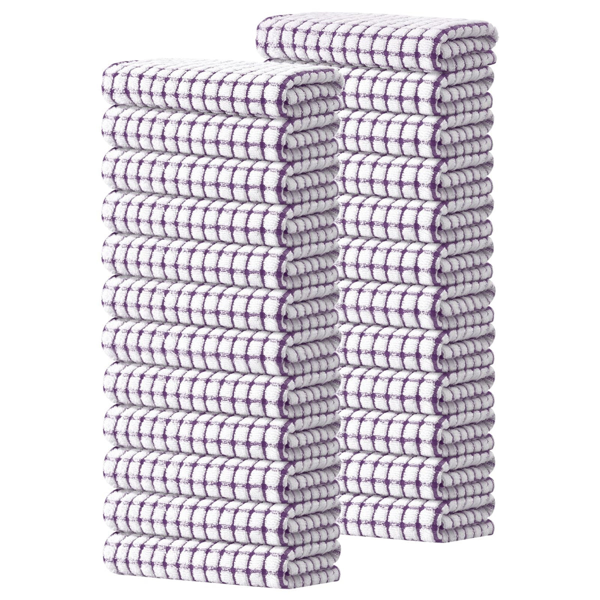 Kitinjoy Cotton 8 Pack Terry Kitchen Dish Cloths, Mixed Color