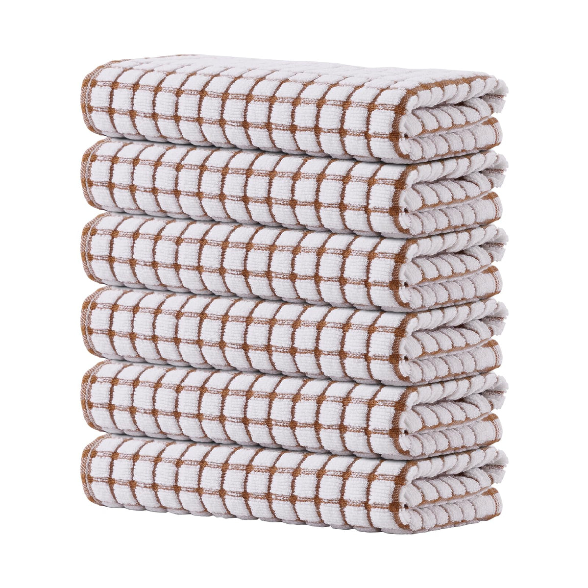 Kitinjoy Cotton 8 Pack Terry Kitchen Dish Cloths, Mixed Color