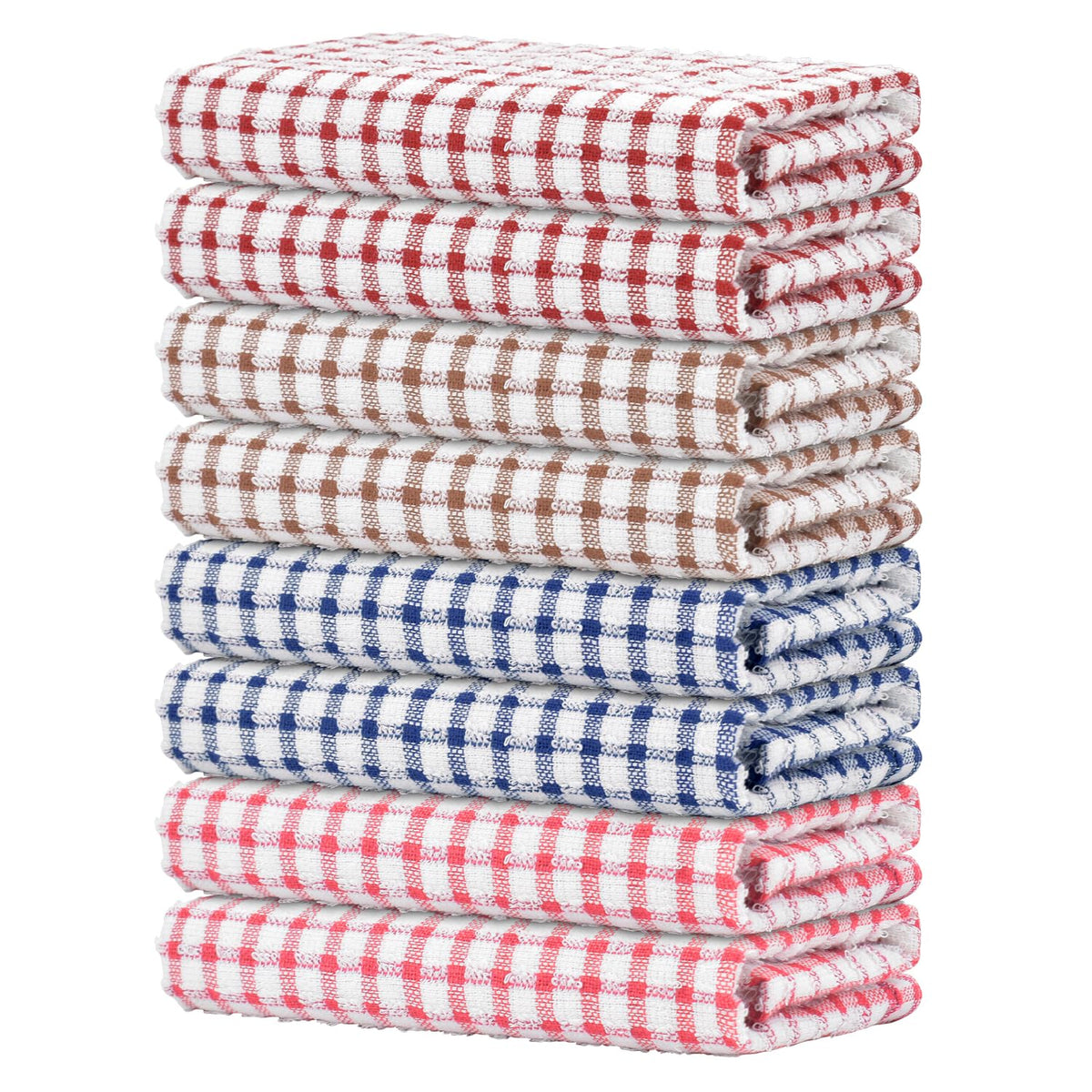 Nialnant 8 Pcs Kitchen Dish Rags,100% Cotton Soft Absorbent