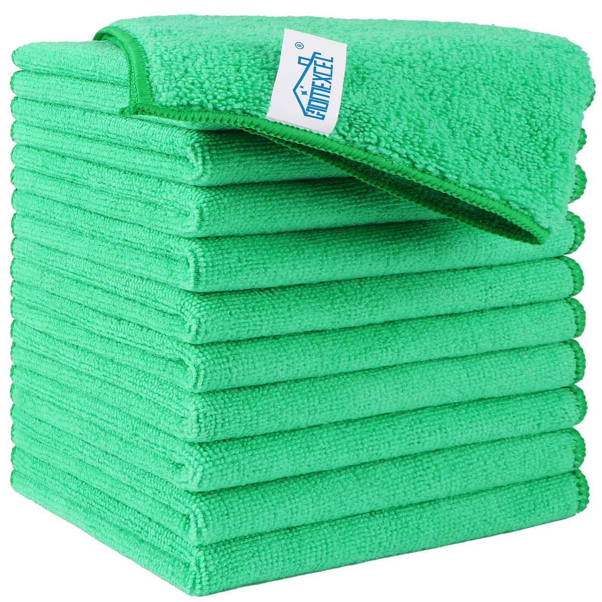 HOMEXCEL 12PK Microfiber Cleaning Cloth, Cleaning Rag for Home, 11.5x11.5in