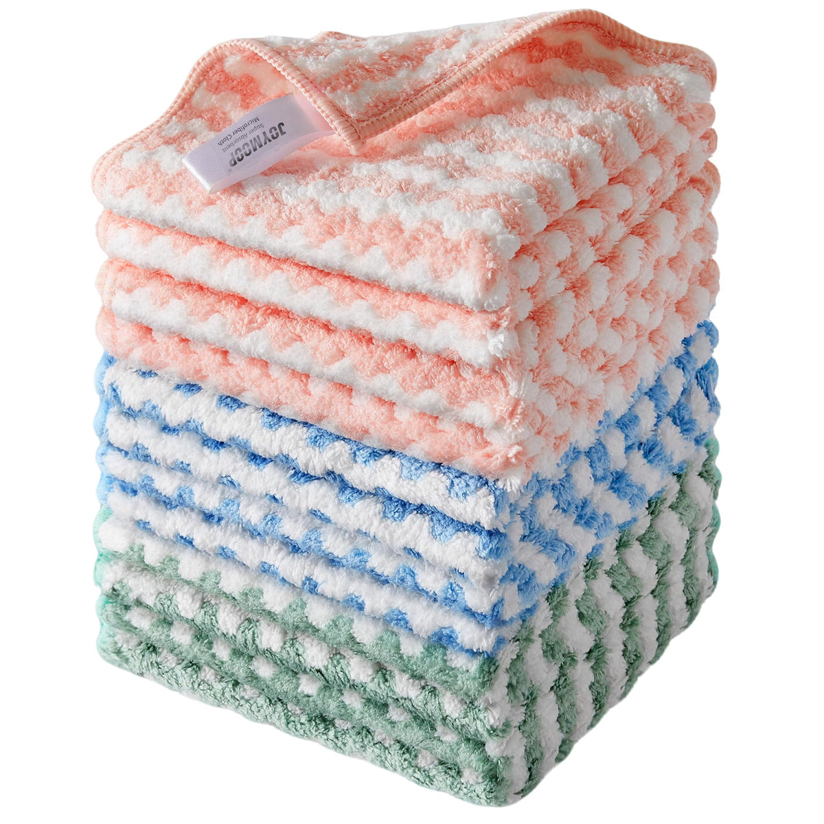 JOYMOOP Microfiber Cleaning Cloth, 18 Piece Set, Small, Multi Color