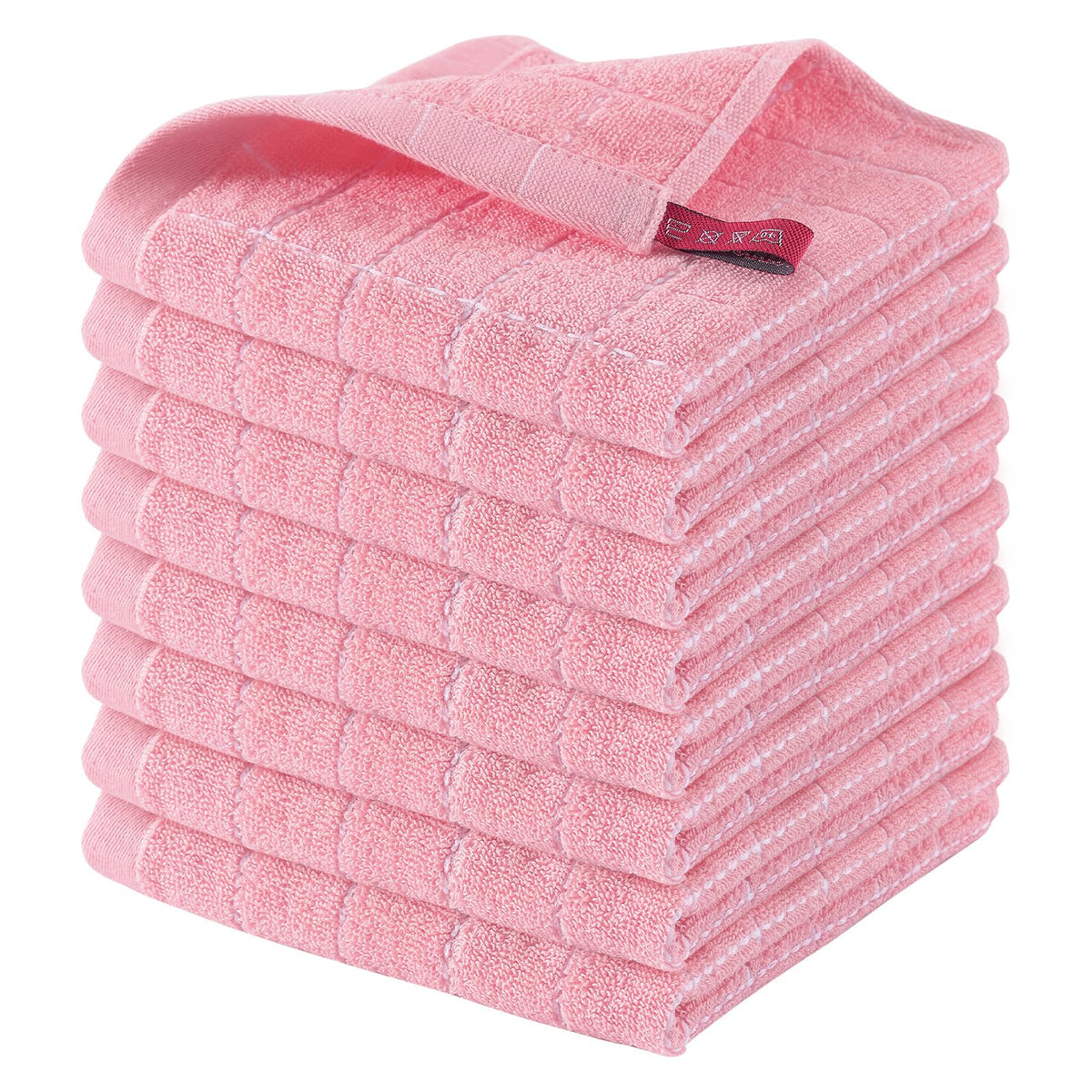Homaxy 100% Cotton Terry Kitchen Dish Cloths, 6 Pack, Navy Blue