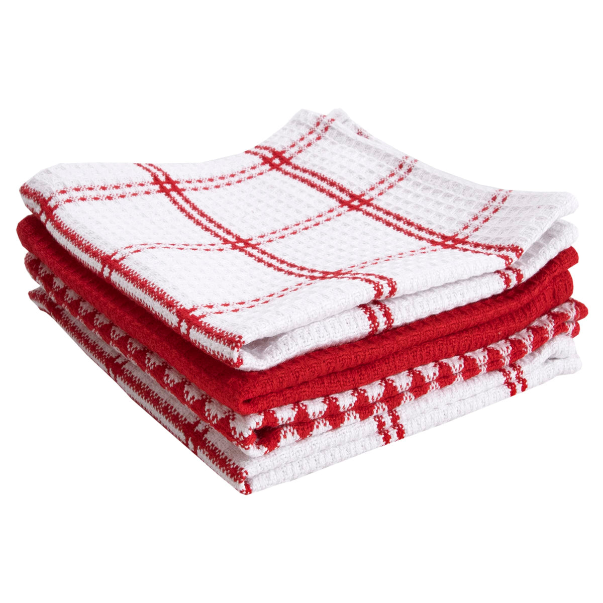 T-Fal Premium Waffle Dish Cloths: Highly Absorbent, Super Soft Long Lasting - 100% Cotton, 12"x13" Towel for Cleaning & Drying, (4-Pack), Cool