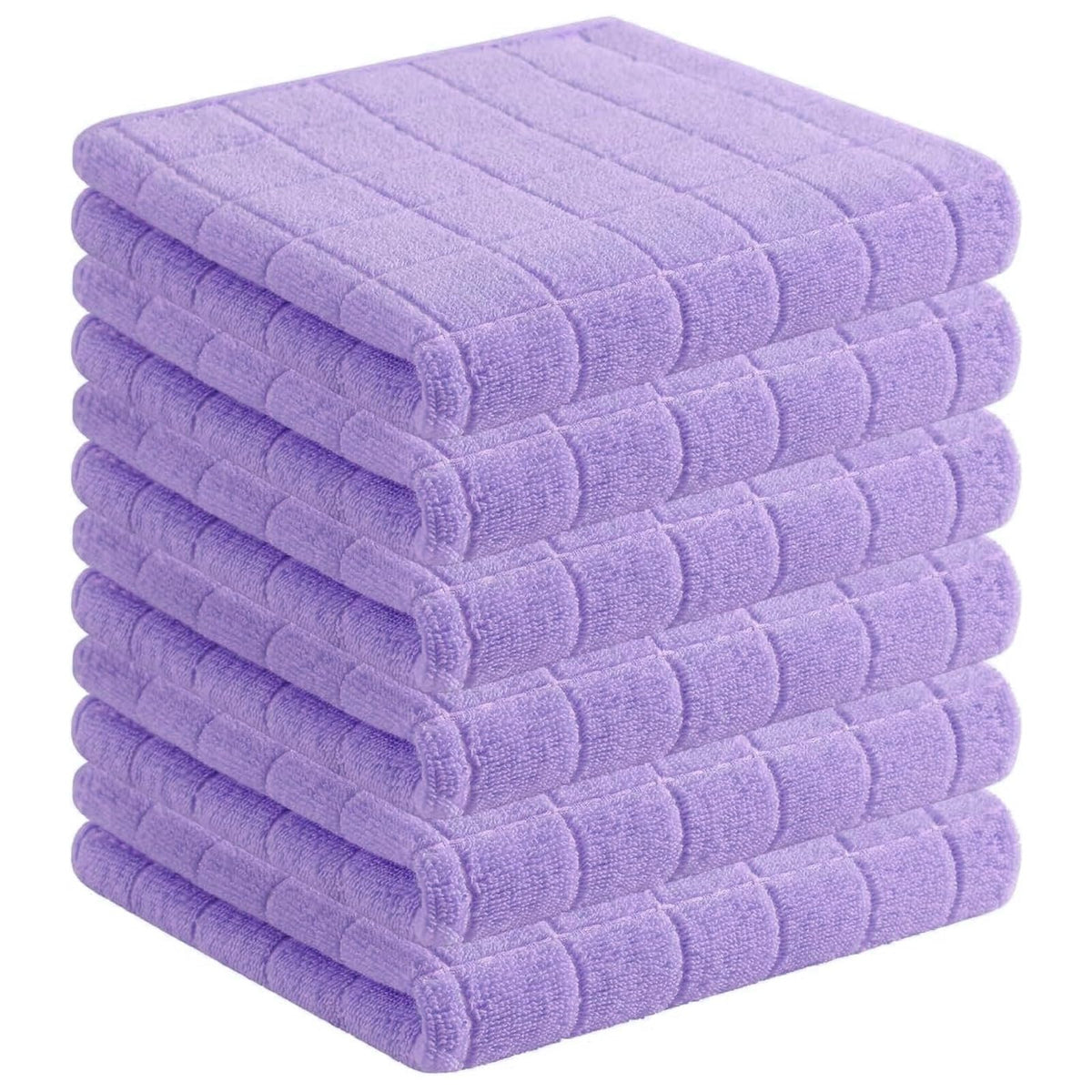 Homaxy 100% Cotton Terry Kitchen Dish Cloths, 6 Pack, Navy Blue