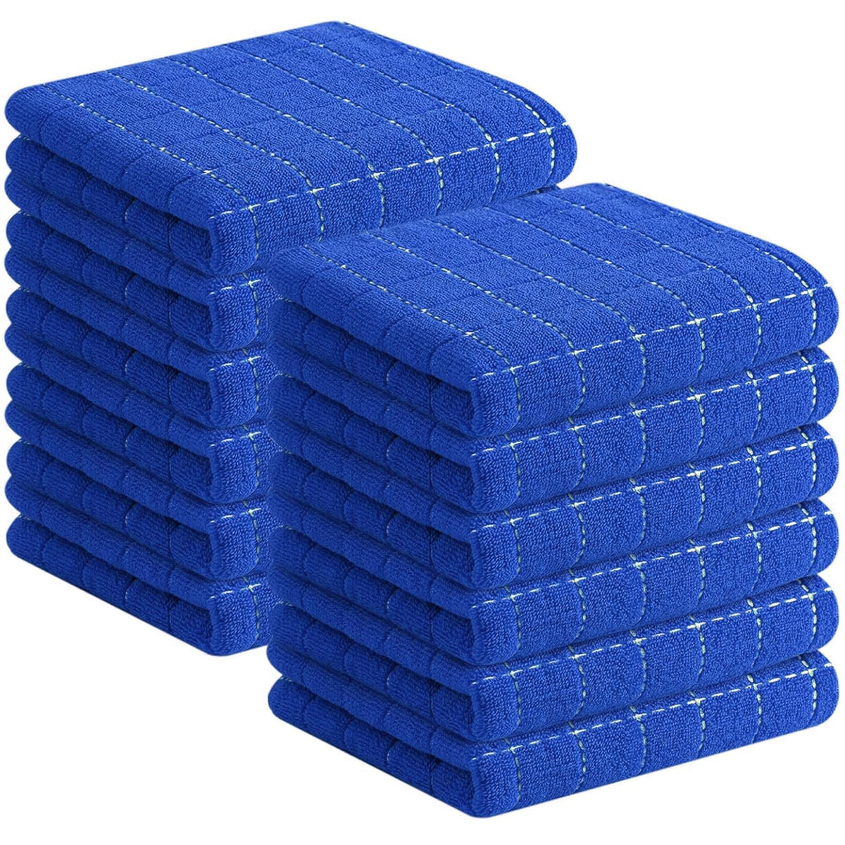 Homaxy 100% Cotton Terry Kitchen Dish Cloths, 6 Pack, Navy Blue