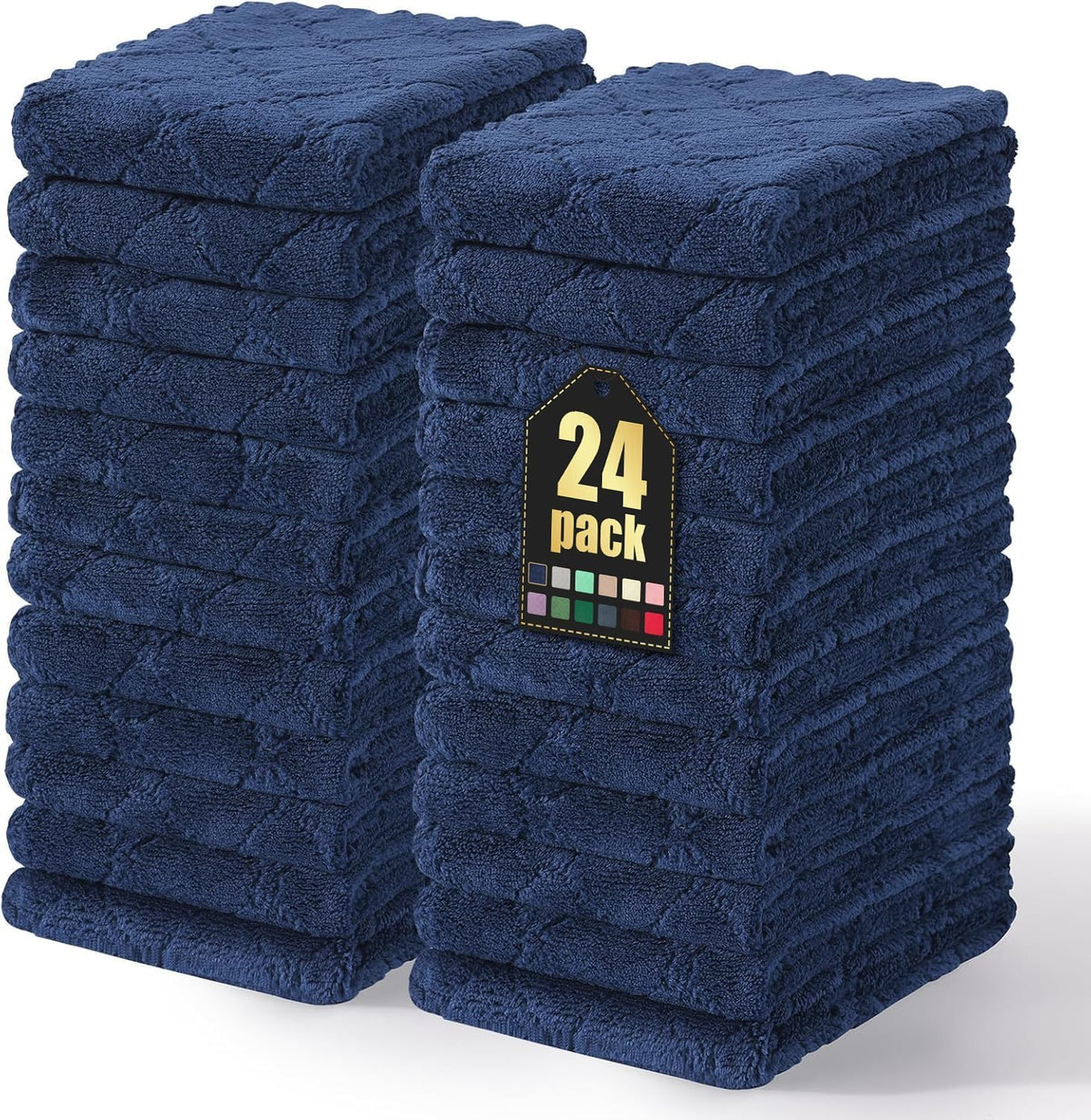Homaxy 12 Pack Super Soft & Absorbent Dish Cloths, 10" x 10", Grey