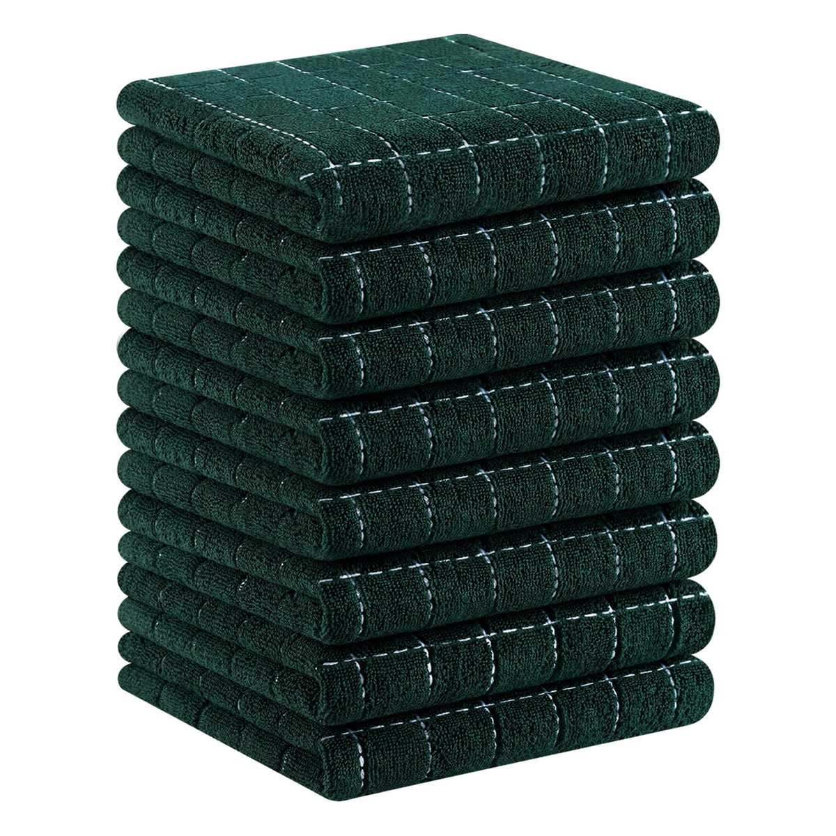 Homaxy 100% Cotton Terry Kitchen Dish Cloths, 6 Pack, Navy Blue