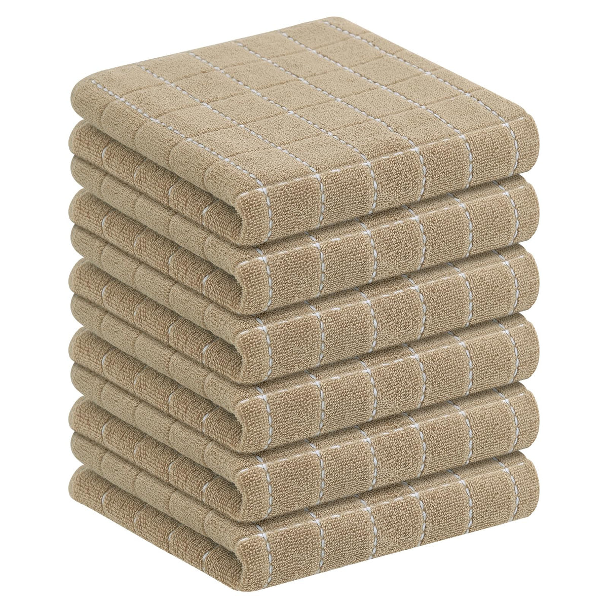 Homaxy 100% Cotton Terry Kitchen Dish Cloths, 6 Pack, Navy Blue