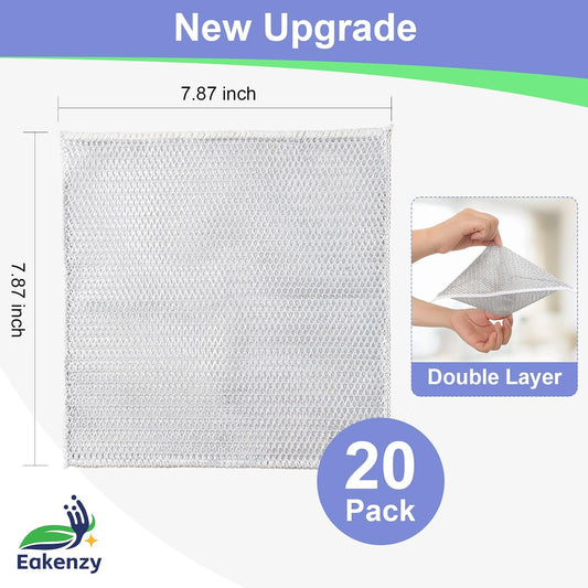 Non Scratch Wire Dishcloth, Multipurpose Wire Dishwashing Rag for Wet and Dry, Steel Cloth for Washing Dishes, Rust Removal Cleaning Cloth Kitchen, No Odor, Double Layer, 20 Pack