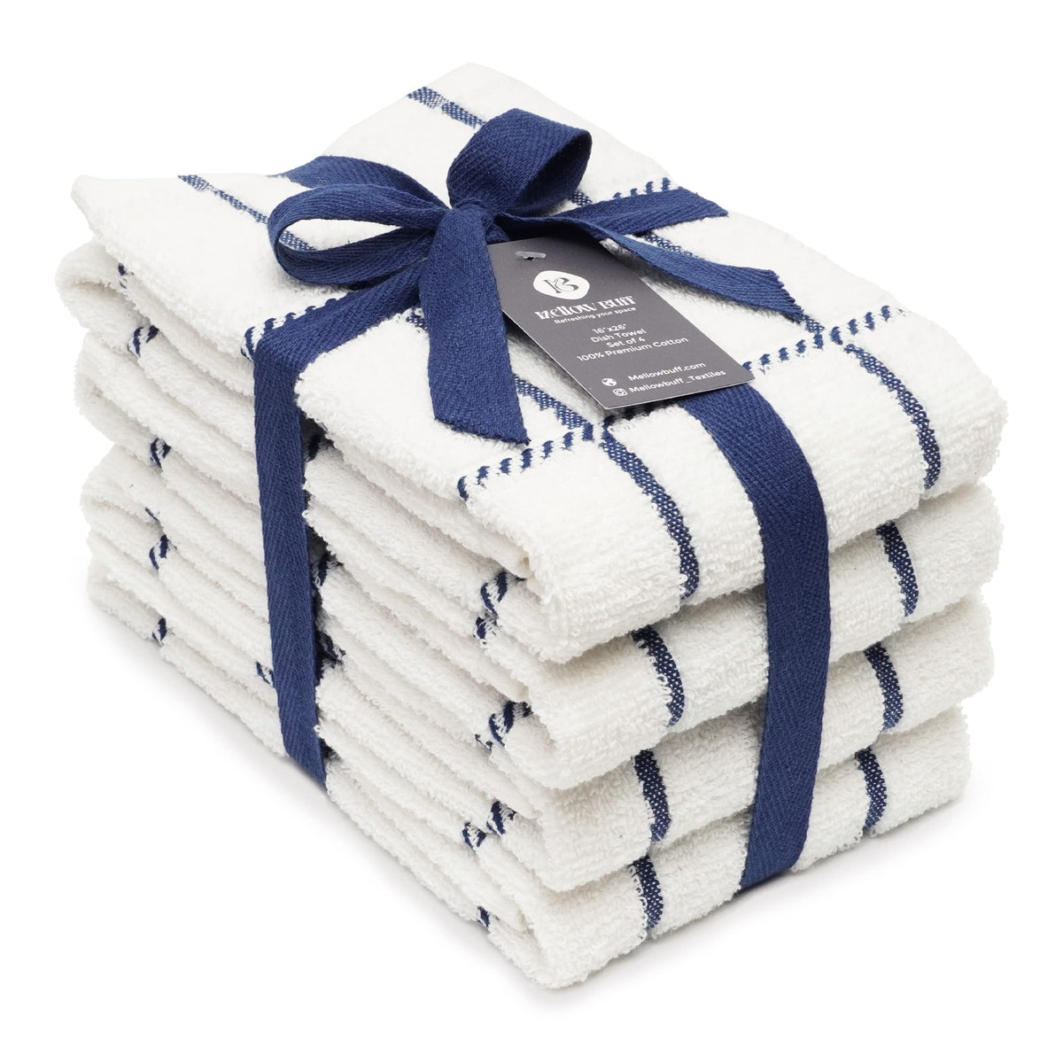 100% Cotton Terry Dish Towels, 4 pack16 x26 Inches, Super Soft and Absorbent Kitchen Towels, Perfect for Kitchen Cleaning and Dish Washing | Yellow