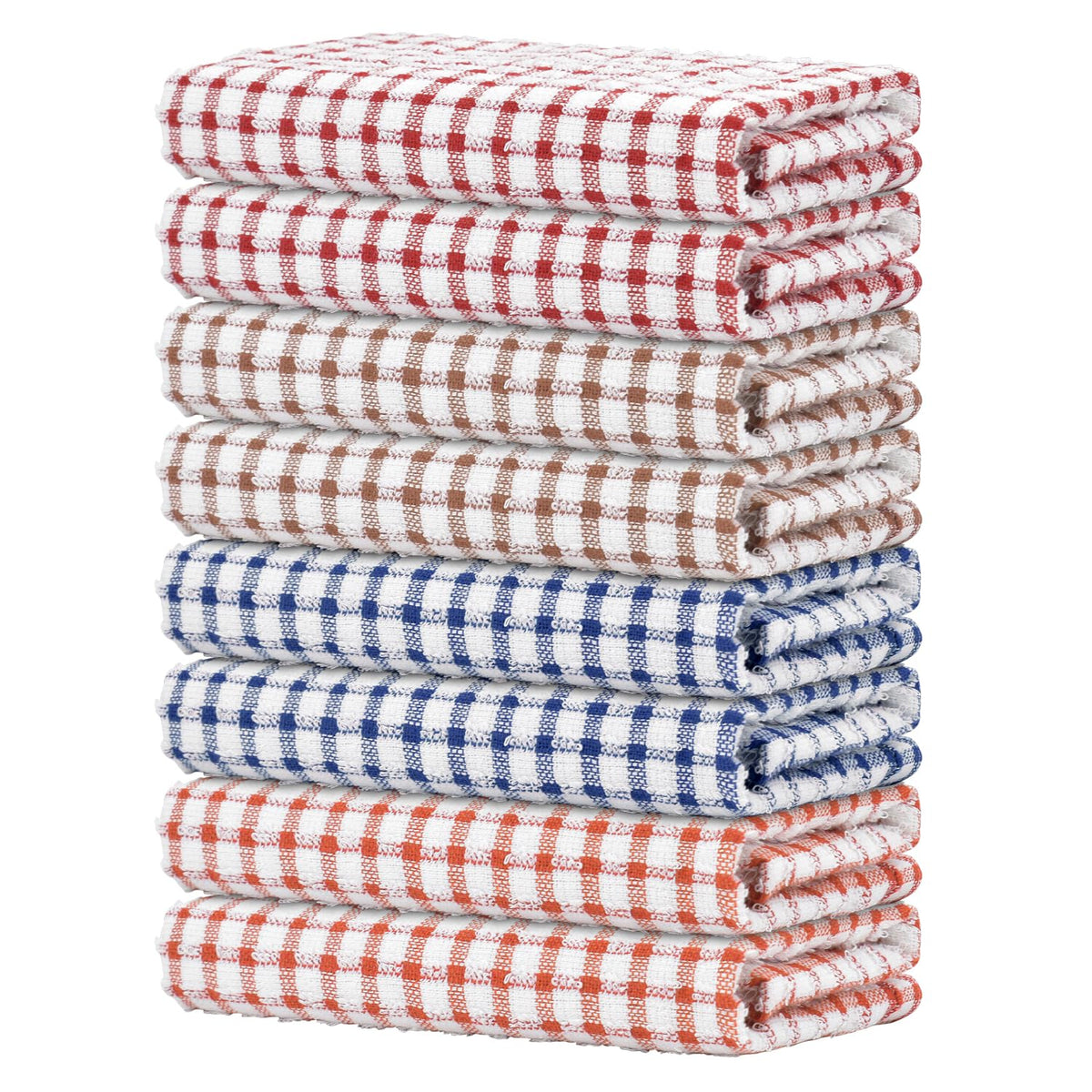 Nialnant 8 Pcs Kitchen Dish Rags,100% Cotton Soft Absorbent