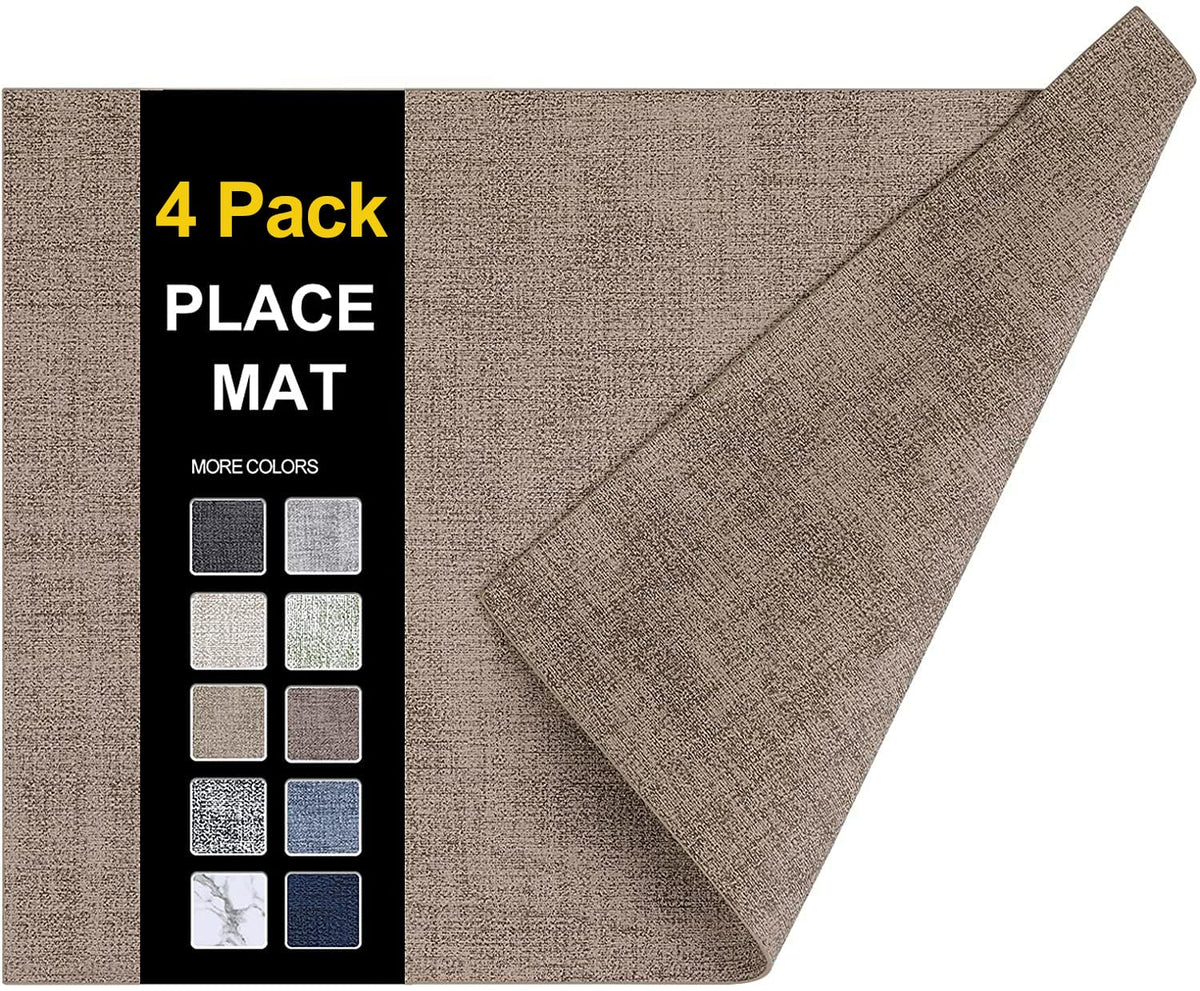 homing Faux Leather Heat Resistant Placemats 6 Packs