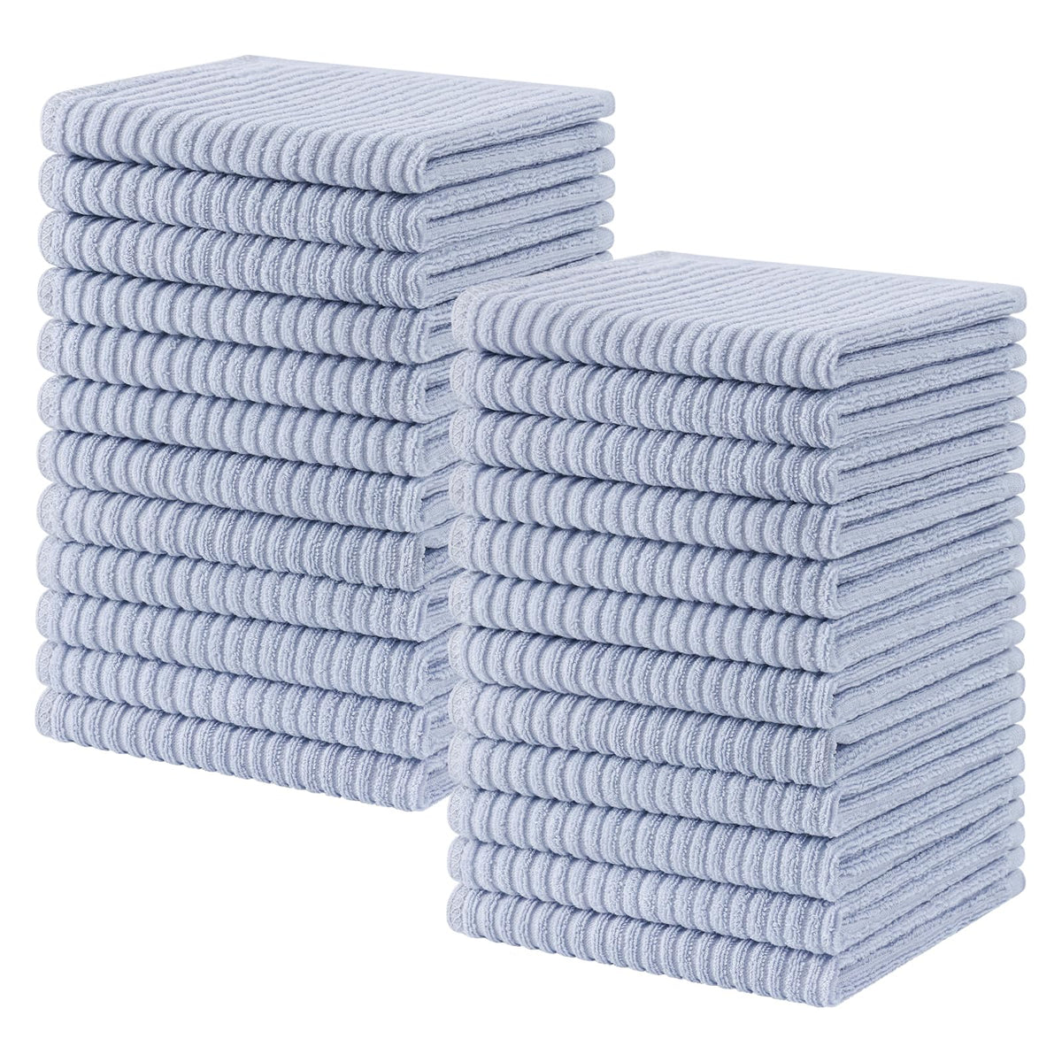 Homaxy 100% Cotton Kitchen Dish Cloths 12 Pack, 12"x12" Dish Rags, White