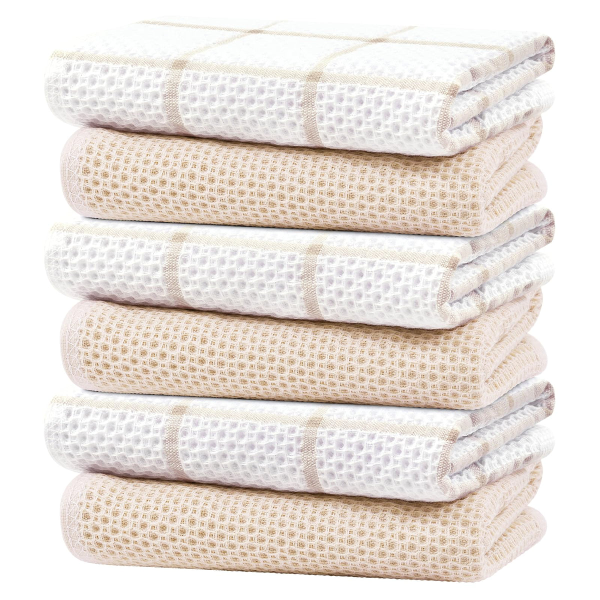 Homaxy 100% Cotton Waffle Weave Kitchen Dish Cloths 8-Pack, Dark Grey