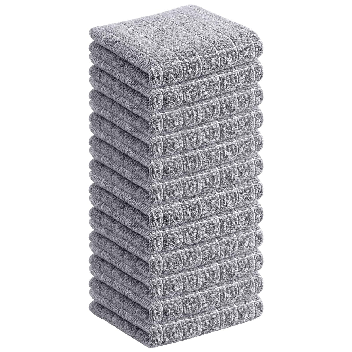 Homaxy 100% Cotton Terry Kitchen Dish Cloths, 6 Pack, Navy Blue