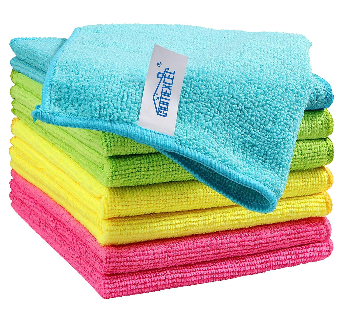 HOMEXCEL 12PK Microfiber Cleaning Cloth, Cleaning Rag for Home, 11.5x11.5in