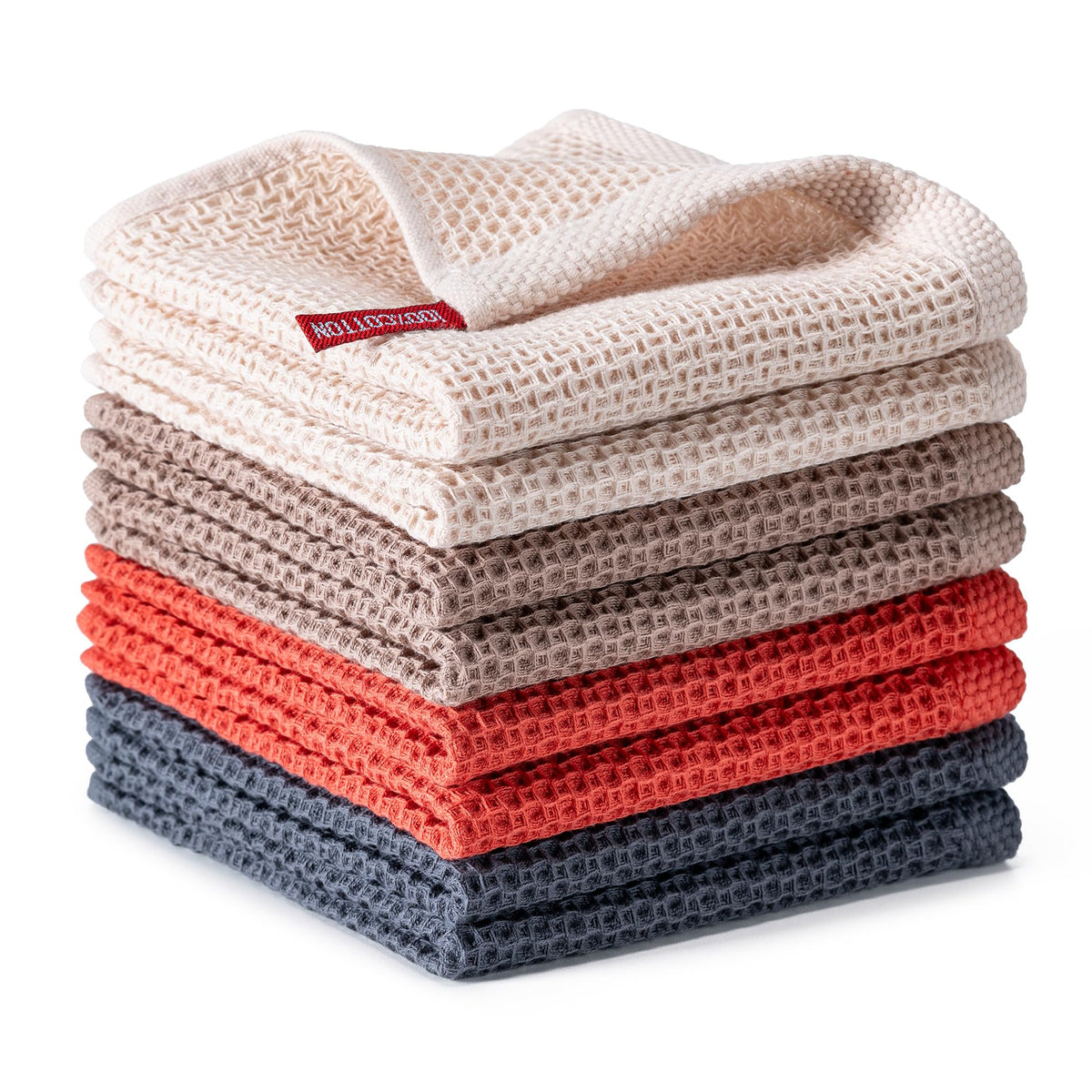 Kitchen Towels 6-Pack Kitchen Dish Cloths,100% Cotton,12x12 In,Dark Grey