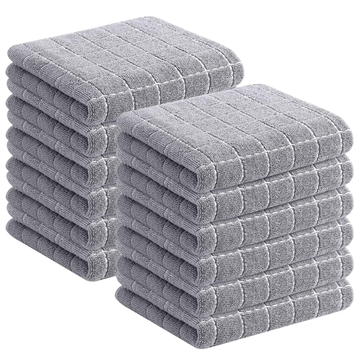 Homaxy 100% Cotton Terry Kitchen Dish Cloths, 6 Pack, Navy Blue