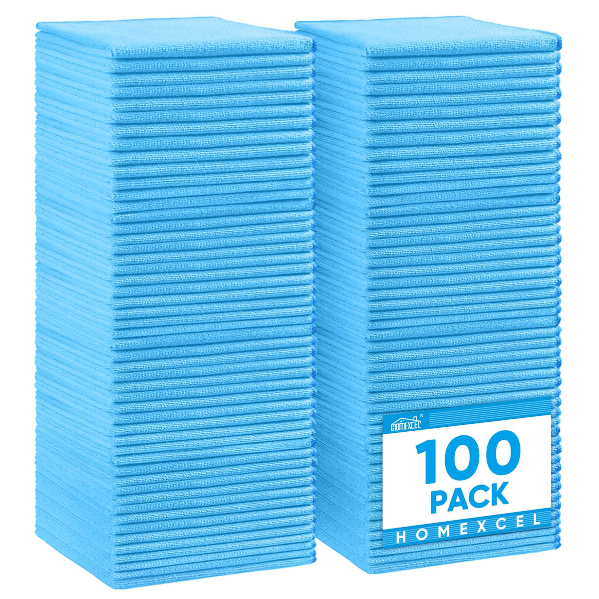HOMEXCEL 12PK Microfiber Cleaning Cloth, Cleaning Rag for Home, 11.5x11.5in