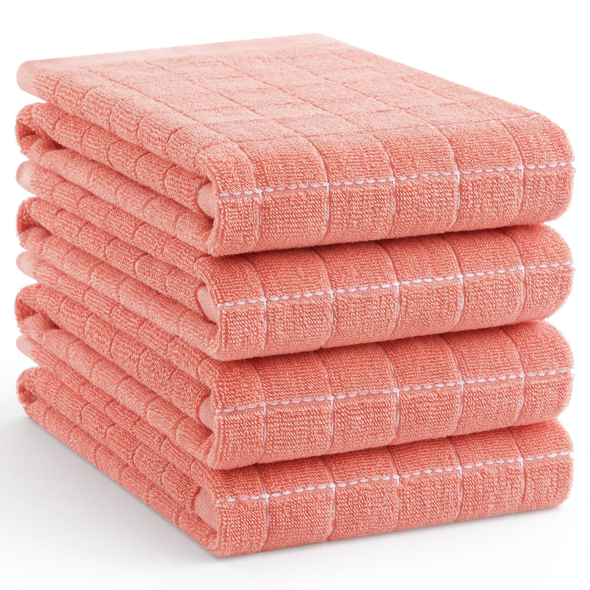 Homaxy 100% Cotton Terry Kitchen Dish Cloths, 6 Pack, Navy Blue