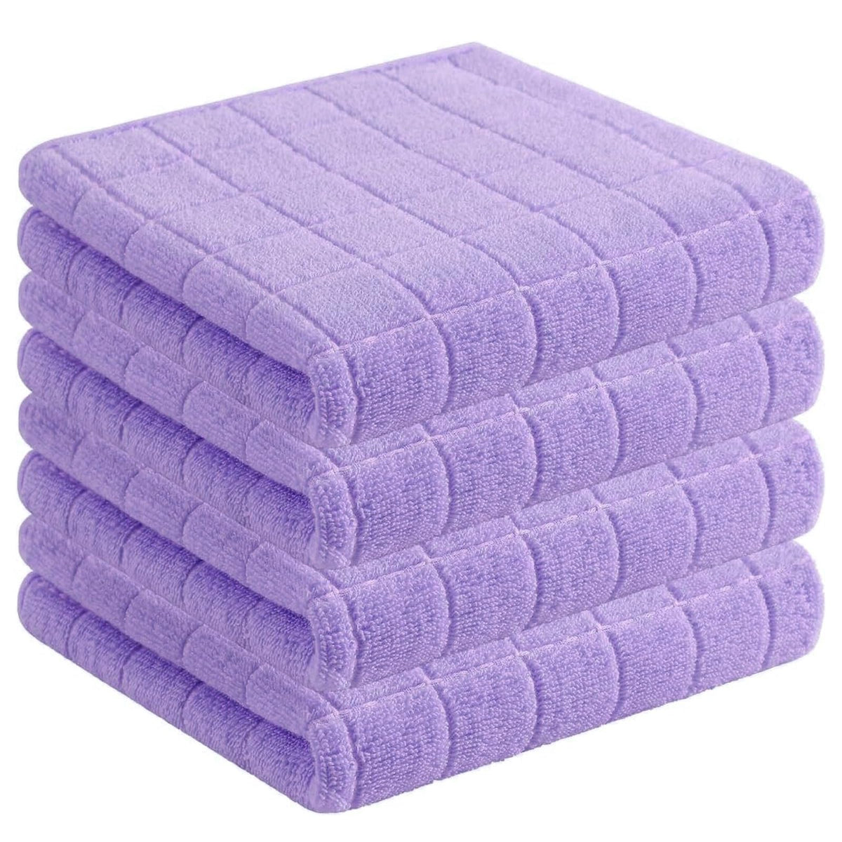 Homaxy 100% Cotton Terry Kitchen Dish Cloths, 6 Pack, Navy Blue