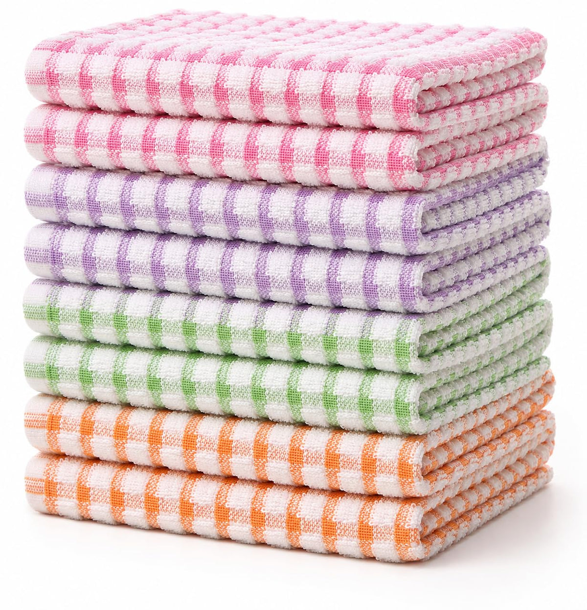 Egles 12 Pack 100% Cotton Kitchen Dish Cloths, 12 x 12 Inch Dishcloths