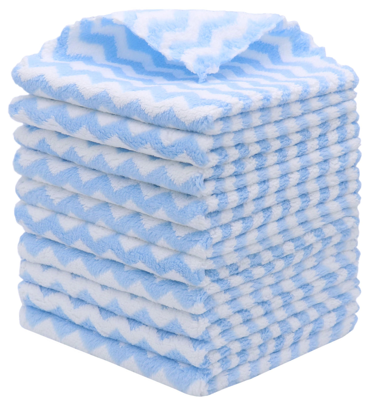 Microfiber Cleaning Cloth, 10 Pack Dish Rags, 12inx12in, Mix Color