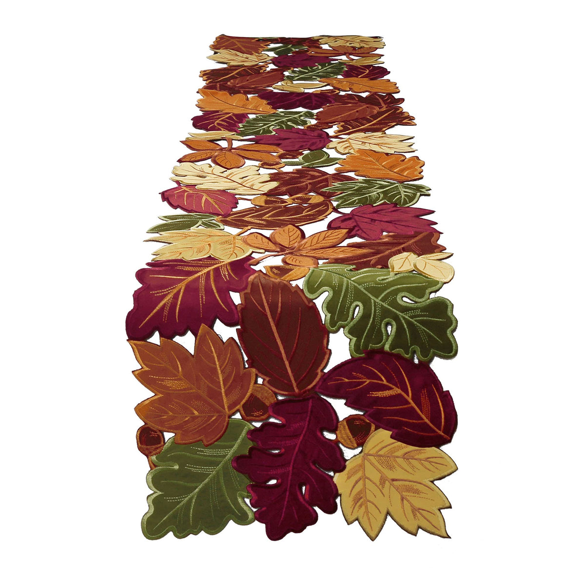 OWENIE 4 PCS Thanksgiving Placemats for Dining Table, 13 x 19 Inch Set of 4 Embroidered Maple Leaves Table mats for Fall, Harvest Applique Leaf for Autumn Decorations