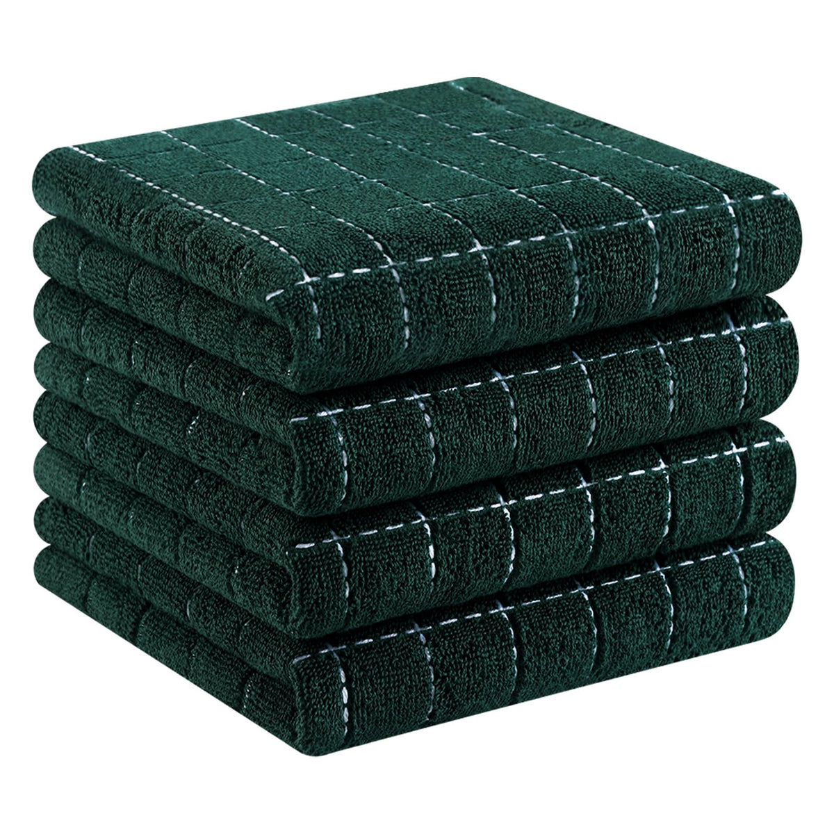 Homaxy 100% Cotton Terry Kitchen Dish Cloths, 6 Pack, Navy Blue
