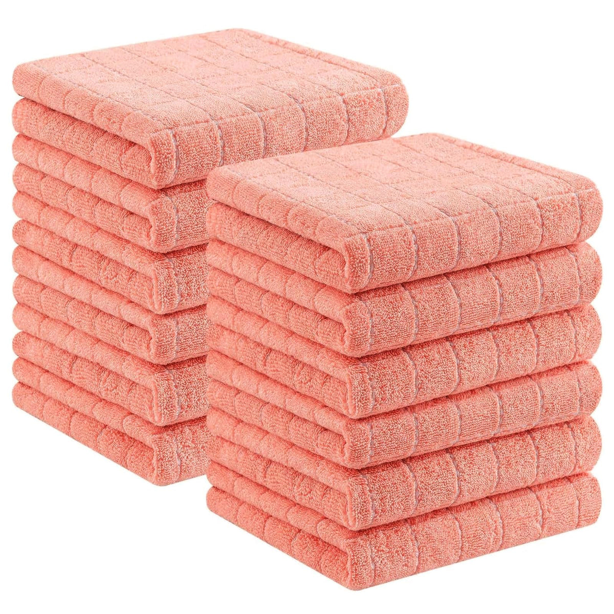 Homaxy 100% Cotton Terry Kitchen Dish Cloths, 6 Pack, Navy Blue