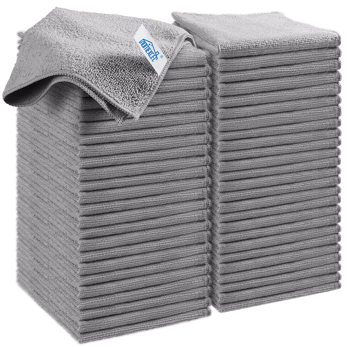 HOMEXCEL 12PK Microfiber Cleaning Cloth, Cleaning Rag for Home, 11.5x11.5in
