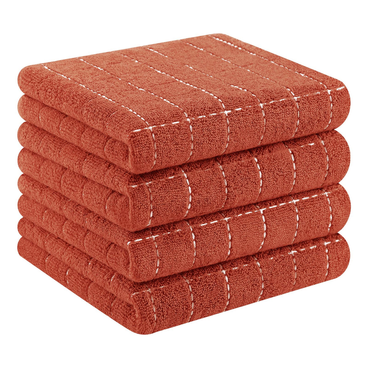 Homaxy 100% Cotton Terry Kitchen Dish Cloths, 6 Pack, Navy Blue