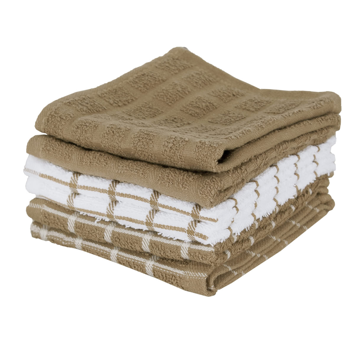 Ritz Premium 100% Cotton Terry Check Kitchen Dish Cloths - Highly Absorbent, Super Soft, Long-Lasting, 12"x12", 6-Pack, Federal Blue