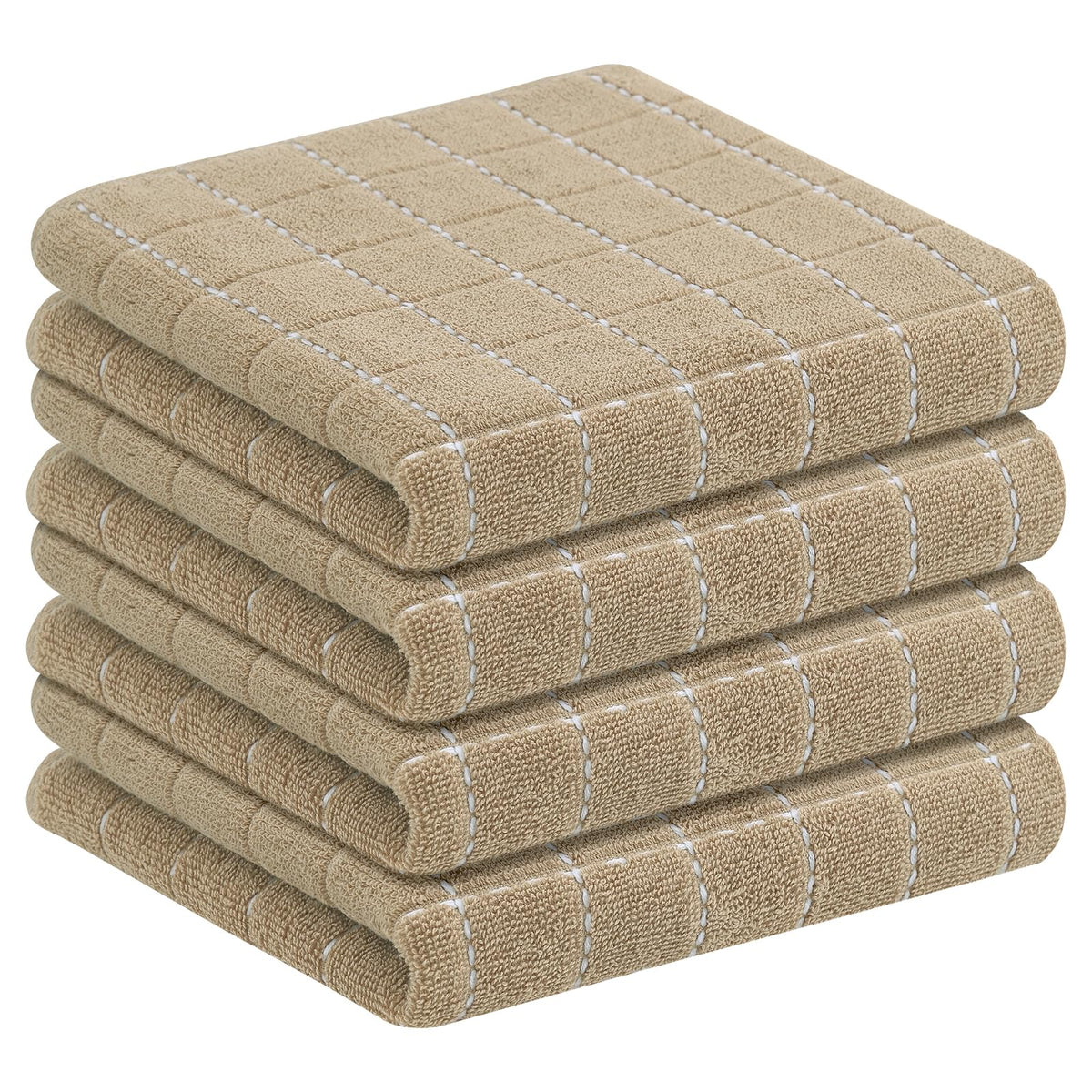 Homaxy 100% Cotton Terry Kitchen Dish Cloths, 6 Pack, Navy Blue