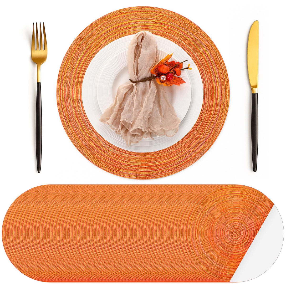 Geosar 100 Pcs Disposable Paper Placemat Cotton Woven 13'', Beige