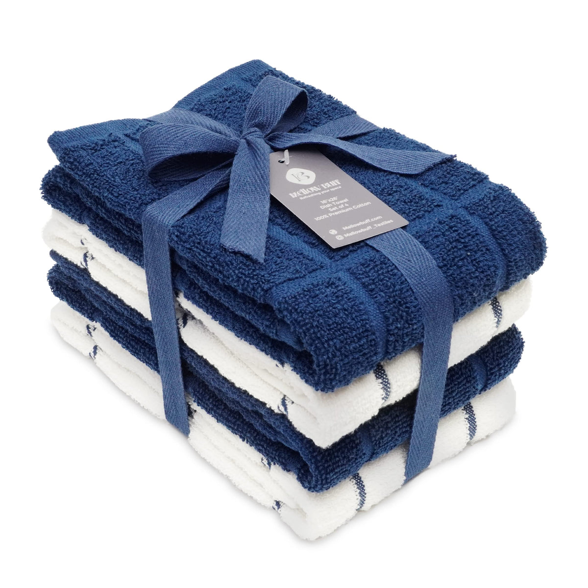 100% Cotton Terry Dish Towels, 4 pack16 x26 Inches, Super Soft and Absorbent Kitchen Towels, Perfect for Kitchen Cleaning and Dish Washing | Yellow